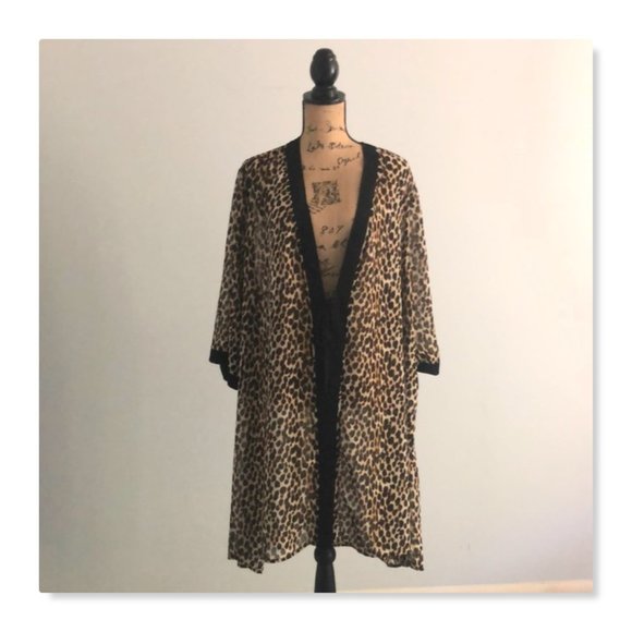 Torrid Swim Coverup Kimono Animal Print NWT - Picture 7 of 11